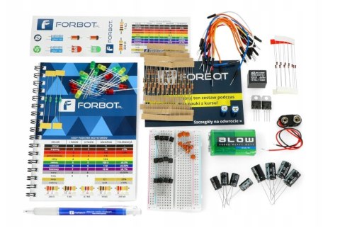 Forbot-Zestaw Do Kursu Podstaw Elektroniki poziom I+ksiązka/tablice/miernik