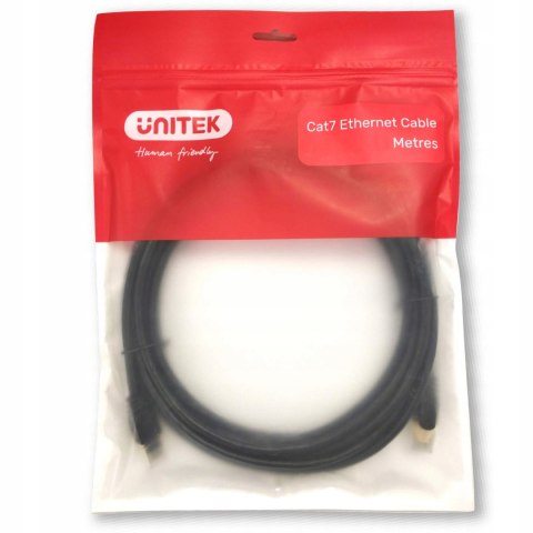 Kabel sieciowy Unitek C1811EBK Cat.7 SSTP (8P8C) RJ45 3m