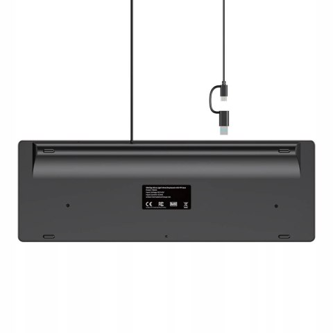 Klawiatura membranowa UNITEK SlimTap USB-C/USB-A