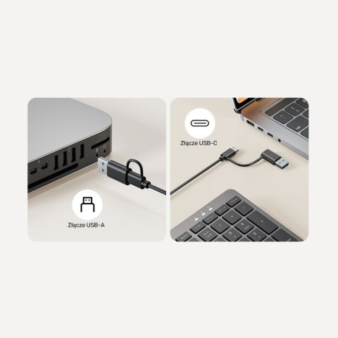 Klawiatura membranowa UNITEK SlimTap USB-C/USB-A