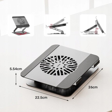 Unitek Podstawka chłodząca pod laptopa regulowana 360°, 8''- 17,3''