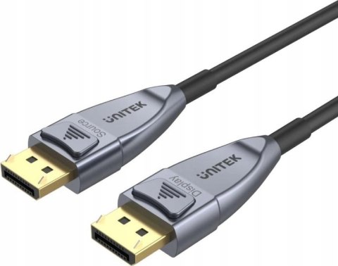 Unitek kabel optyczny DisplayPort 1.4 AOC 8K 15m