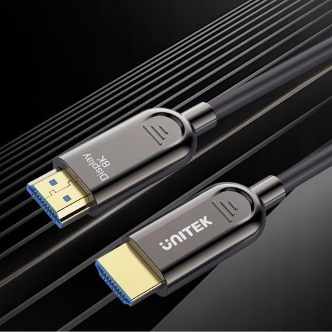 Unitek kabel, przewód optyczny HDMI 2.1 AOC 8K 60Hz/4K 120Hz 20m, 48Gbps