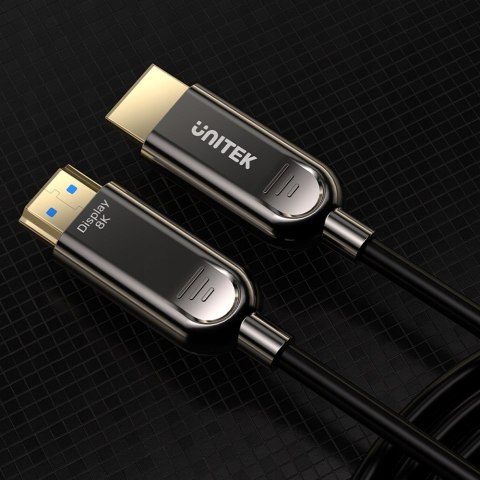 Unitek kabel, przewód optyczny HDMI 2.1 AOC 8K 60Hz/4K 120Hz 20m, 48Gbps