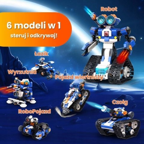 VisionBot Robot J Zestaw Edukacyjny Klocki Programowanie 6w1 Scratch STEM