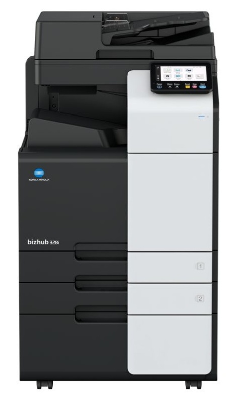 Konica Minolta bizhub 328i, nowa monochromatyczna kserokopiarka A3 32 str./min z DF, DK, duplex, skanowaniem sieciowym i tonerem