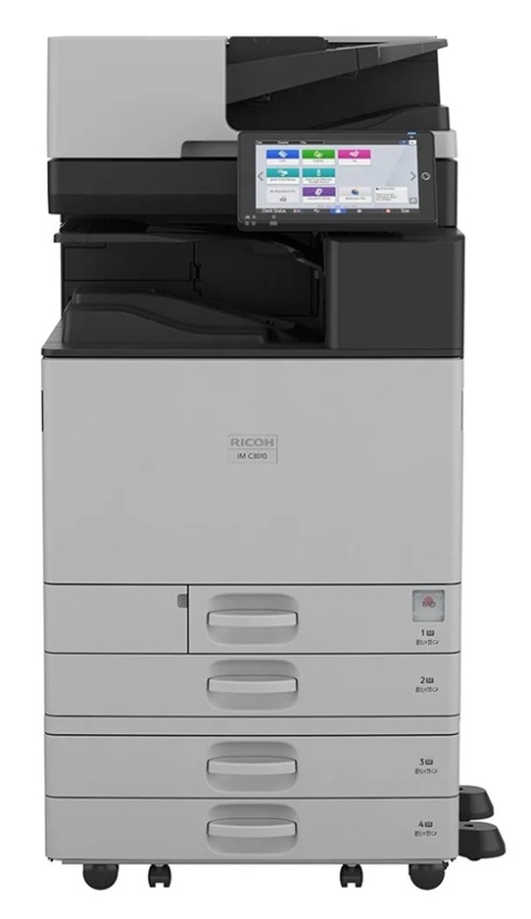 RICOH IM C3010 – nowa kolorowa kserokopiarka A3 30 str., ARDF, duplex, skanowaniem sieciowym, szafka, komplet tonerów startowych