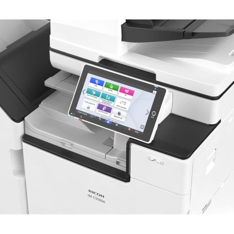 RICOH IM C3500 wielofunkcyjne, kolorowe urządzenie drukujące z prędkością 35 str./min. A4 z sortowaniem i zszywaniem wydruków