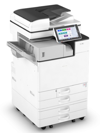 RICOH IM C3500 wielofunkcyjne, kolorowe urządzenie drukujące z prędkością 35 str./min. A4 z sortowaniem i zszywaniem wydruków