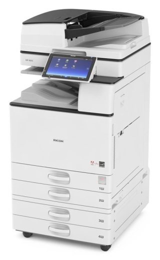 RICOH MP 2555 poleasingowa – kserokopiarka A3 25 str./min z ARDF, duplexem, skanowaniem sieciowym, 2 x 550 ark., szafka.