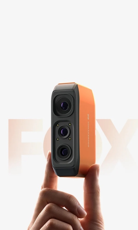 3DMakerpro Fox – skaner 3D NIR z AI SLAM, dokładność 0,07 mm