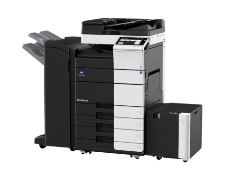 Konica Minolta bizhub C308 + DF-629 + PC-210 – kolorowa kserokopiarka A3 poleasingowa, kolor 30 str./min, duplex, skan sieciowy