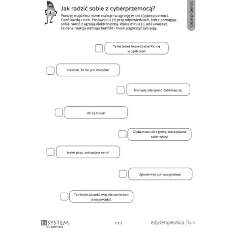 Eduterapeutica Lux Cyberprzemoc – profilaktyka hejtu, przemocy w sieci i bezpieczne relacje uczniów