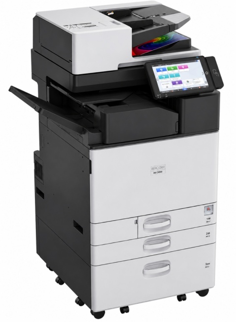 RICOH IM C3010 – nowa kolorowa kserokopiarka A3 30 str., ARDF, duplex, skanowaniem sieciowym, szafka, komplet tonerów startowych