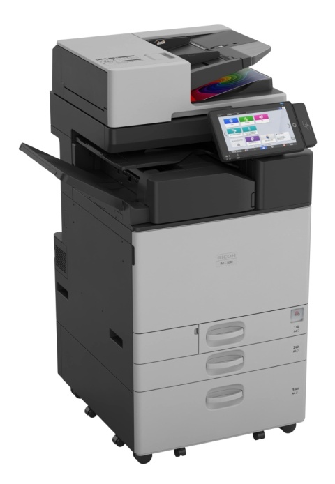 RICOH IM C3010 – nowa kolorowa kserokopiarka A3 30 str., ARDF, duplex, skanowaniem sieciowym, szafka, komplet tonerów startowych