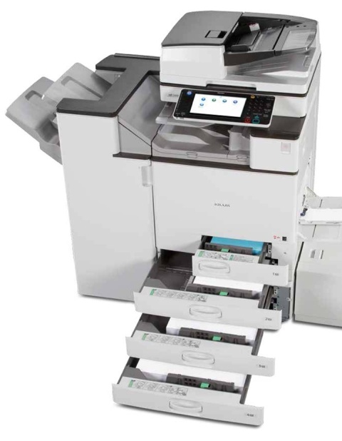 RICOH MP C3003SP, ARDF, DUPLEX, 4x550 +100 arkuszy – wydajne centrum obsługi dokumentów A3/SRA3 w formule Dzierżawy–Najmu