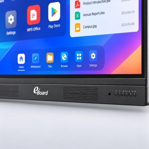 eBoard VD 7516A Essentiale 75″ – monitor interaktywny 4K UHD, Android 16, 40 punktów dotyku, PhET